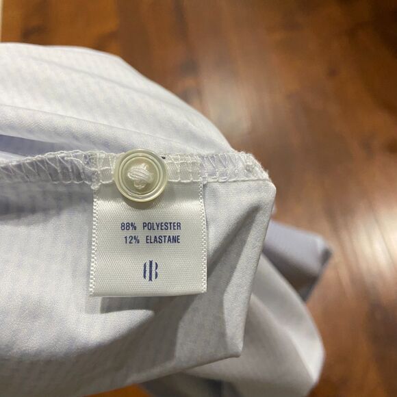 Holderness & Bourne Tailored Fit Performance Polo Shirt White Blue Men's Size XL - Picture 6 of 8